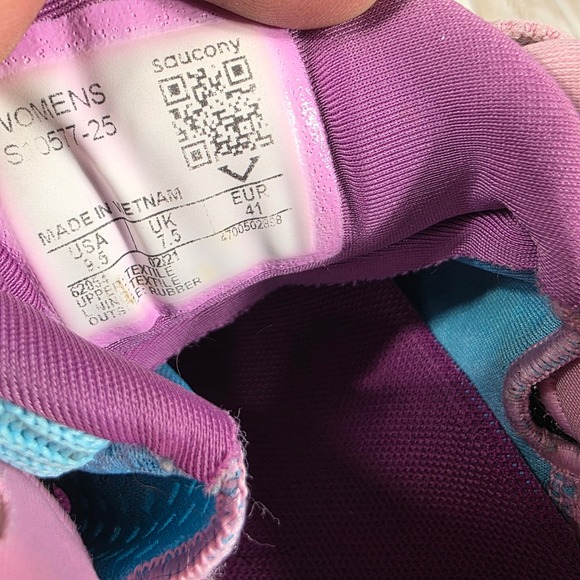 Saucony Womens Running‎ Shoes Black Pink Blue Orange Athletic Sneakers Size 9.5 - Picture 8 of 8